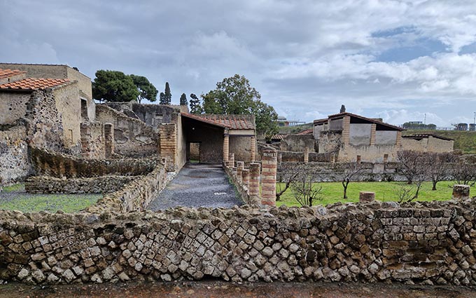 Vue d'une villa d'Herculanum Vue d'une villa d'Herculanum